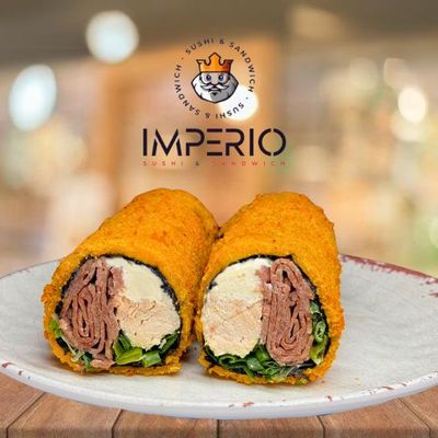 NO RICE - Panko Furay Roll - Roll sin arroz envuelto en panko frito (10 cortes)