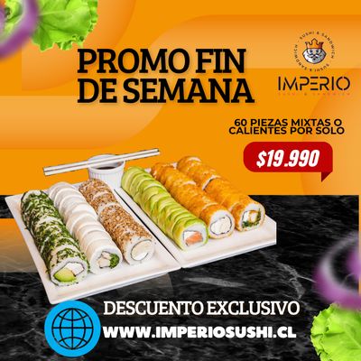 Promo fin de semana - 60 piezas mixtas o calientes