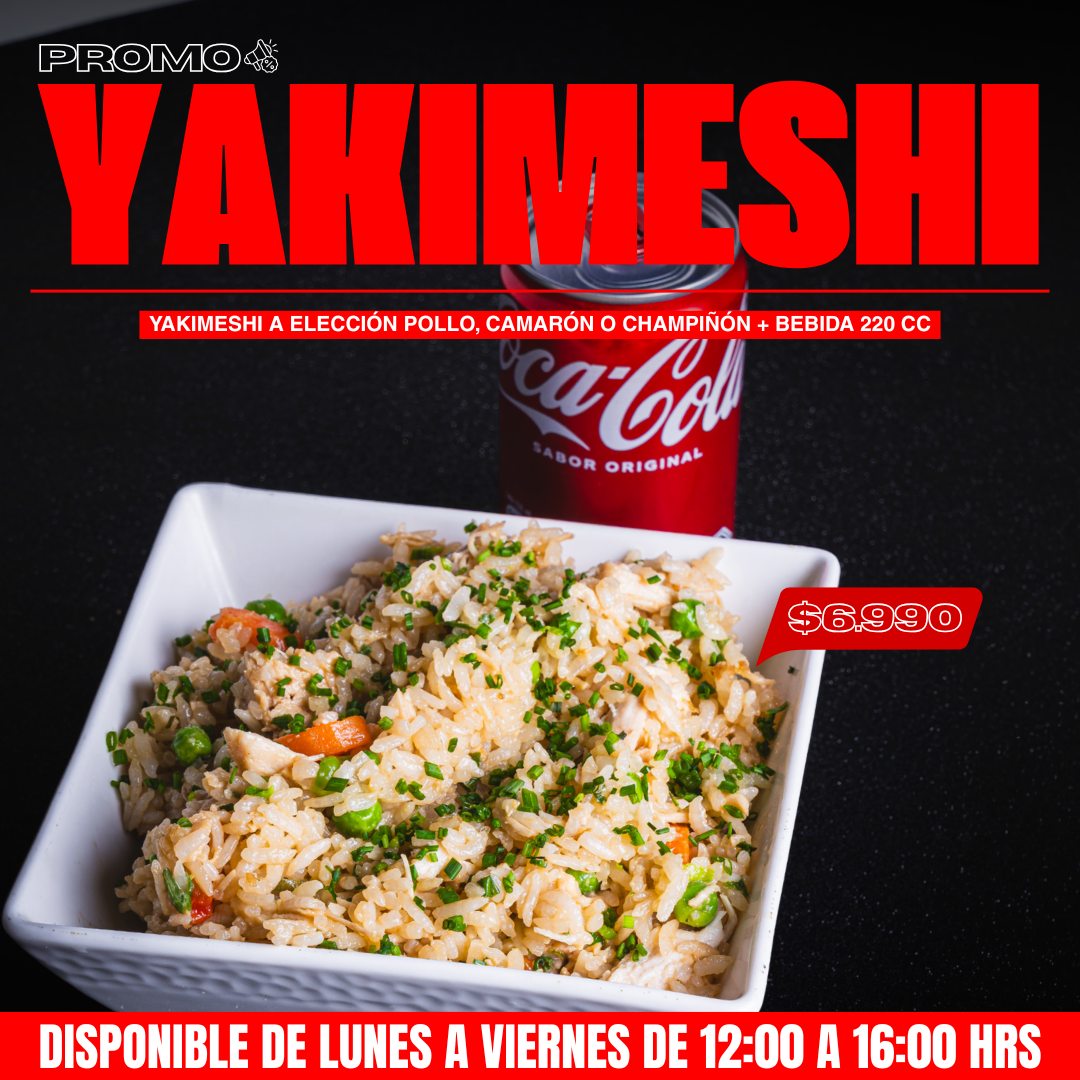 🍚 YAKIMESHI COLACIÓN 🍚(yakimeshi + bebida 220 cc)