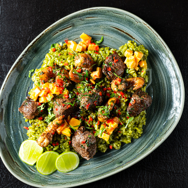 Arroz norteño mar y tierra