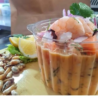 Ceviche Salmon  y Camarón 1 KILO