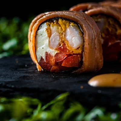 Cobertura Salmon flameado