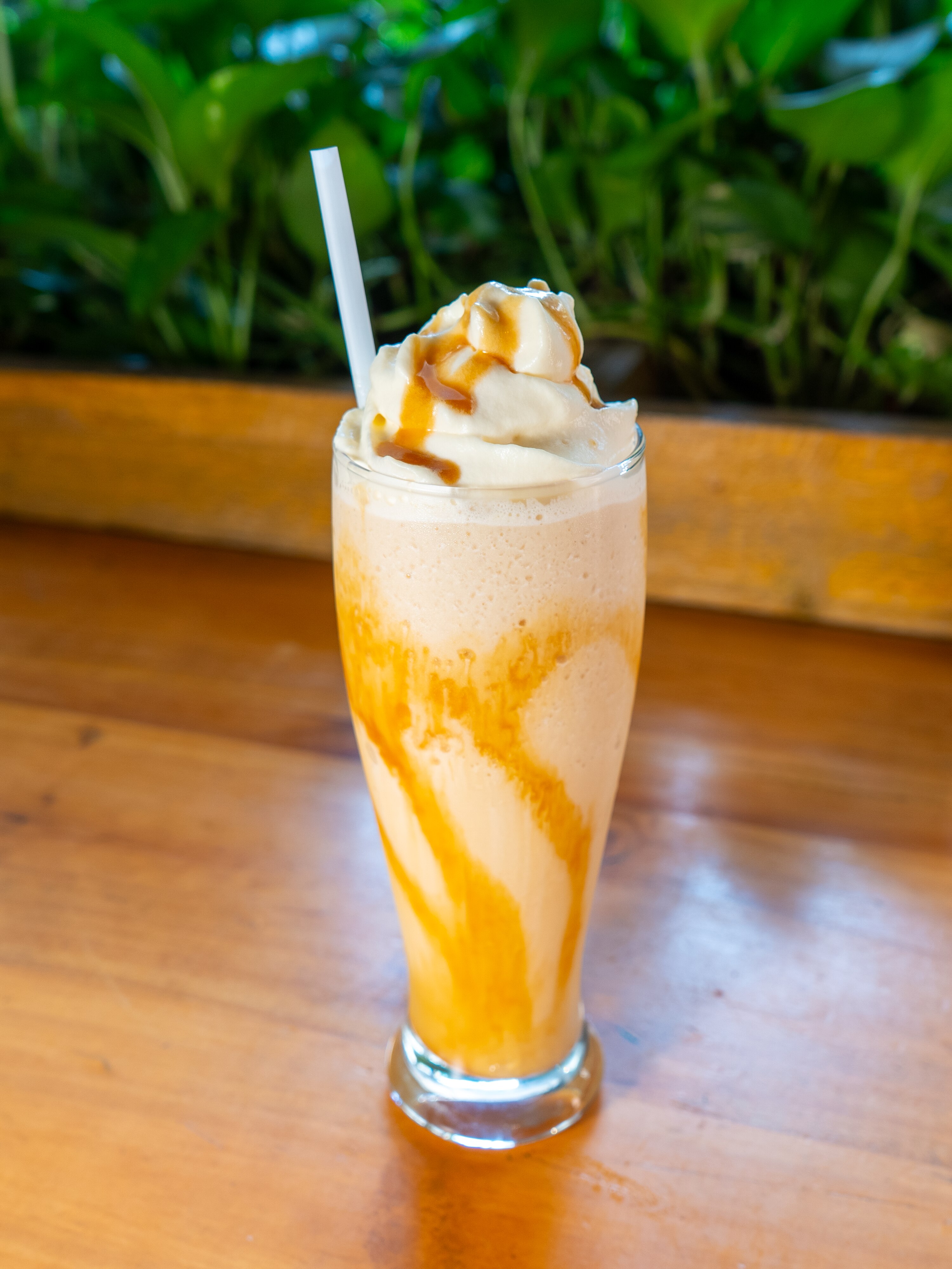 Iced caramel latte