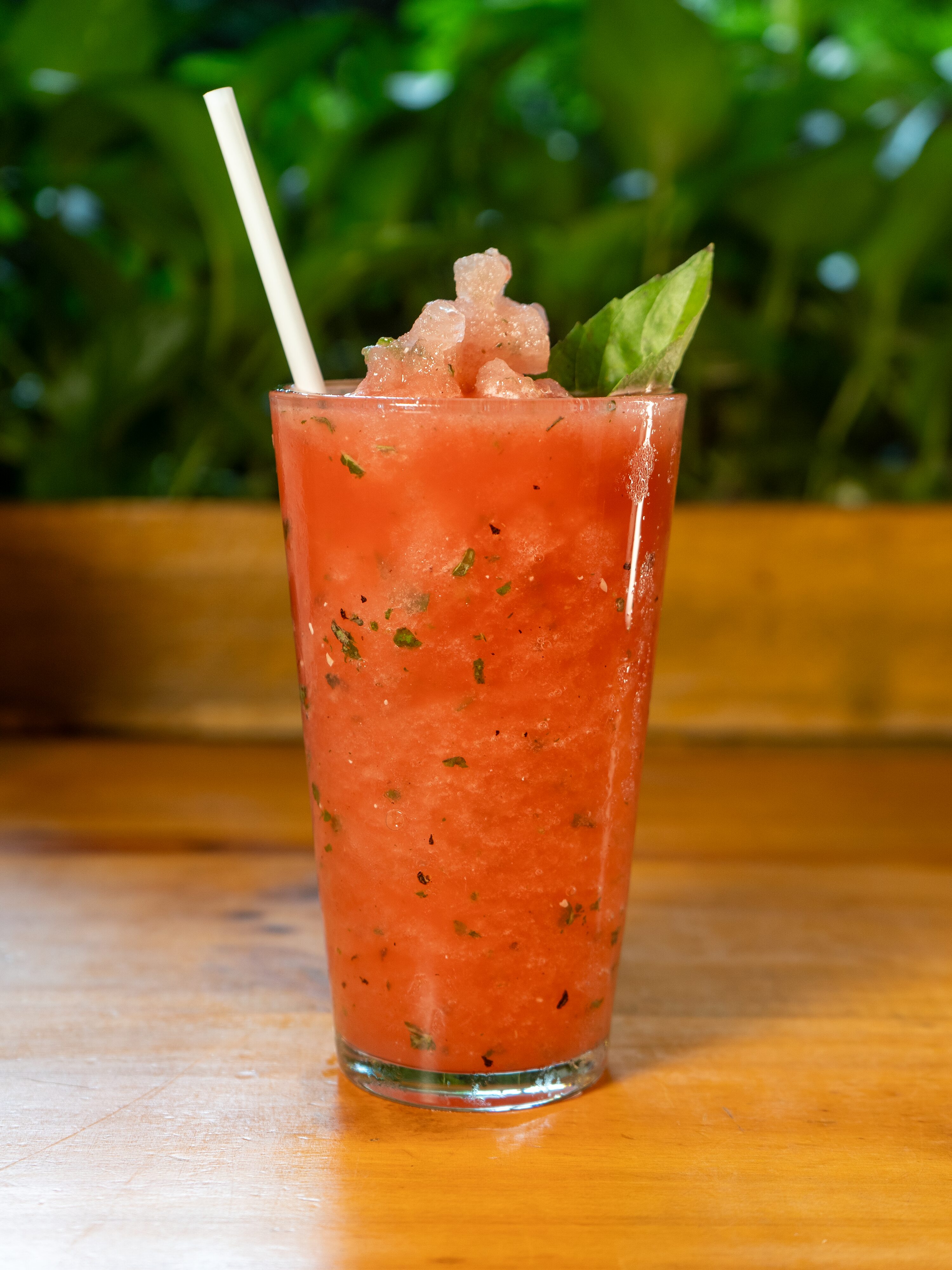 Smoothie Sandía con albahaca