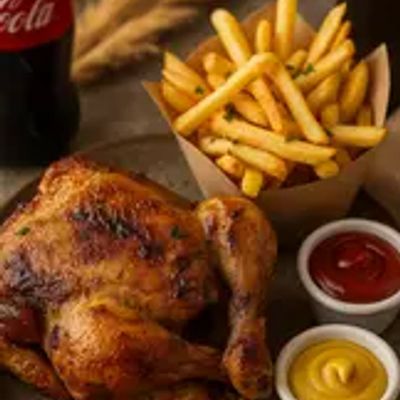 PROMOCION POLLO ASADO /PAPAS/BEBIDA Y EMPANADAS