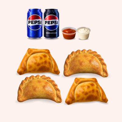4 Empanadas + 2 Bebidas + 2 Salsas