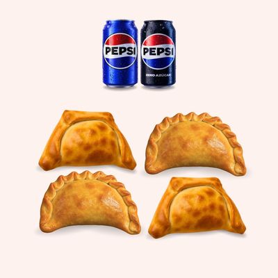 4 Empanadas + 2 Bebidas 
