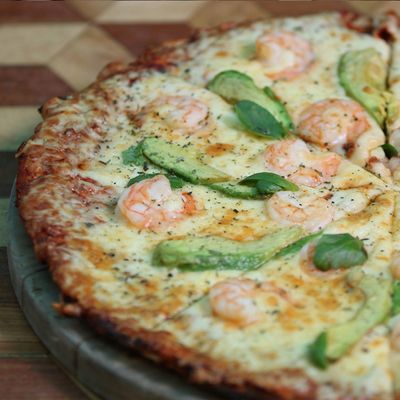 Pizza Camarones al Ajillo