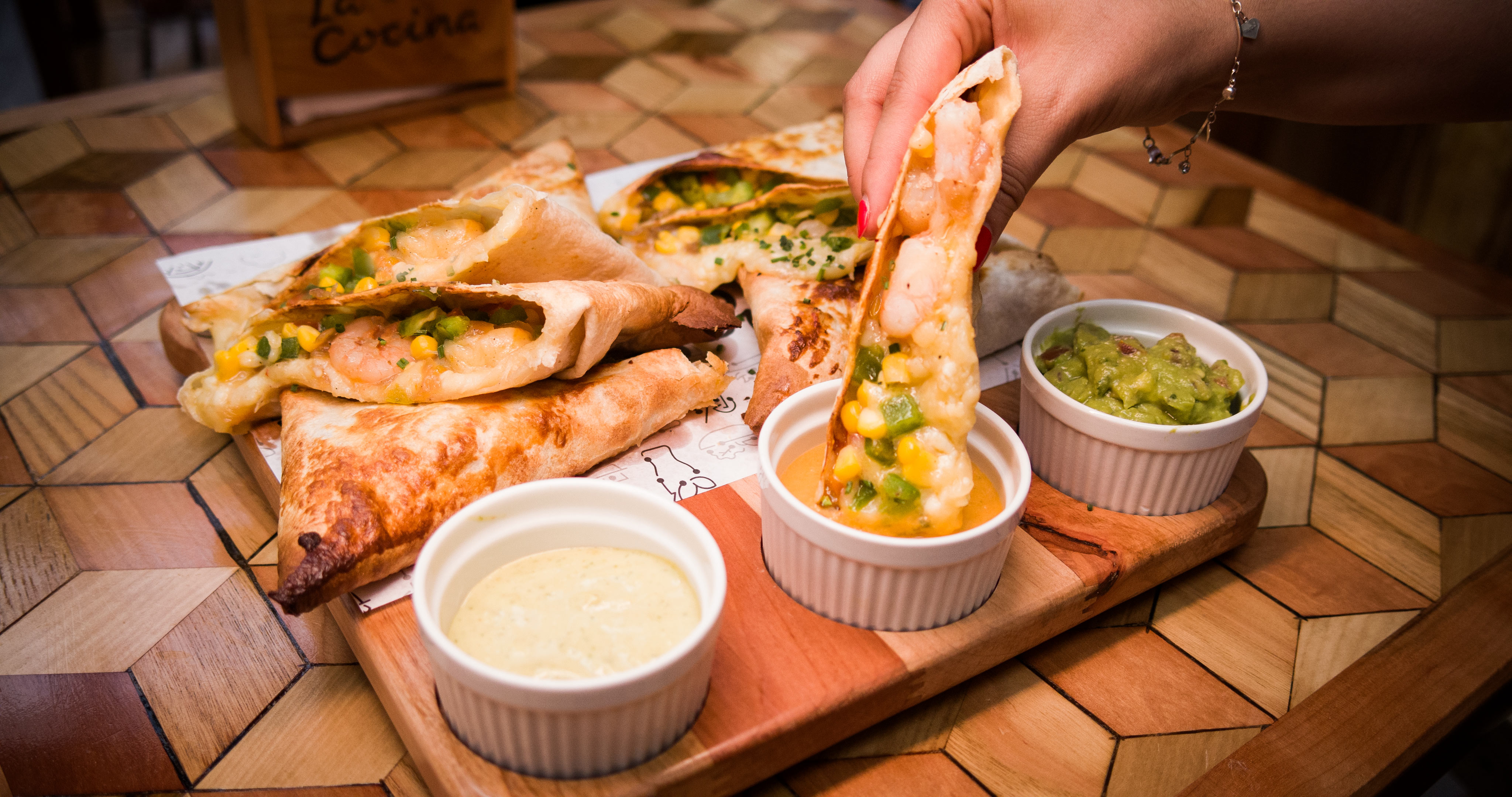 Quesadillas de Camaron Ecuatoriano