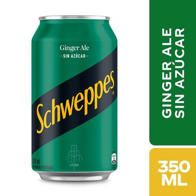 Schweppes Ginger Ale sin azúcar LATA 350 ml