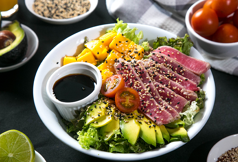 Ensalada Atún Rojo y Mango