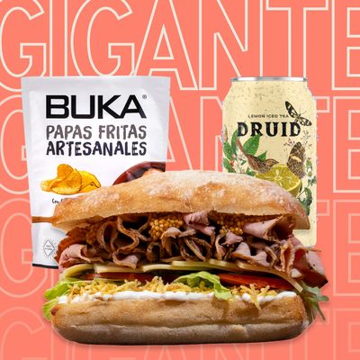 GIGANTE + PAPAS + BEBIDA 