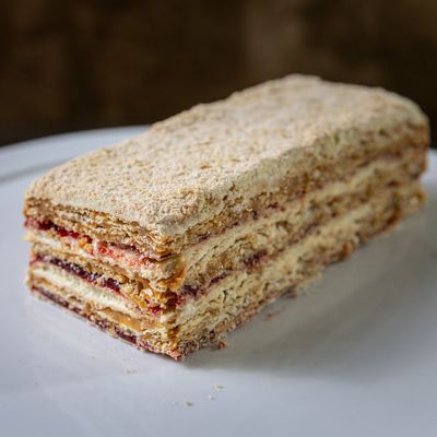 Cinta hojarasca frambuesa manjar