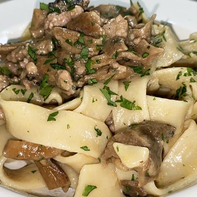 Pappardelle al tartufo e funghi 