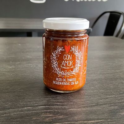 Pesto de tomates deshidratados sin ajo