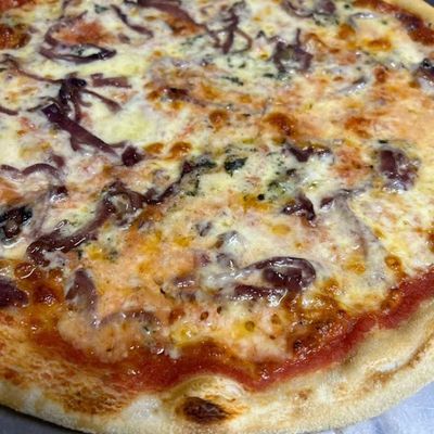 Queso azul - cebolla morada