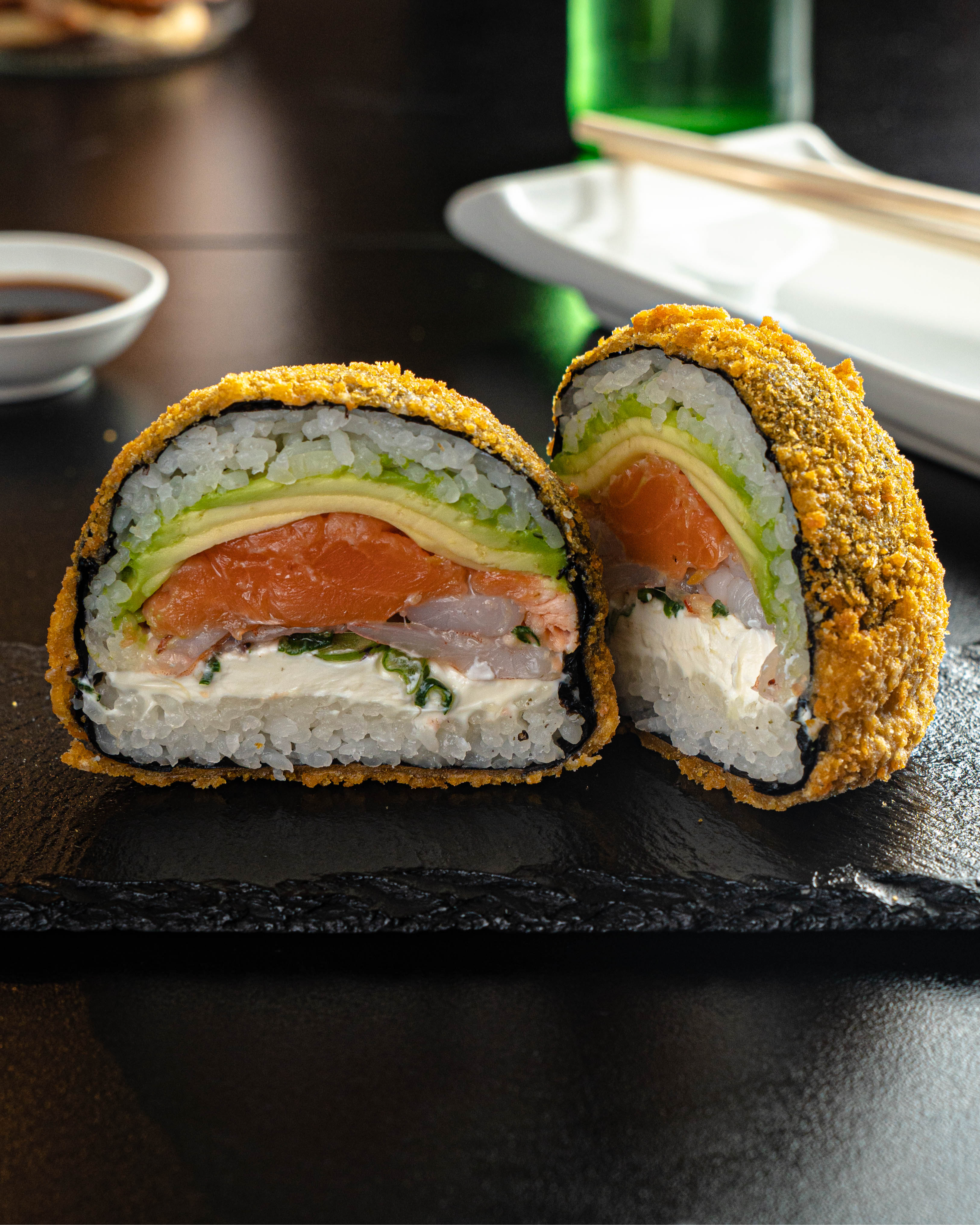 Mini sushiburger Salmón Camarón