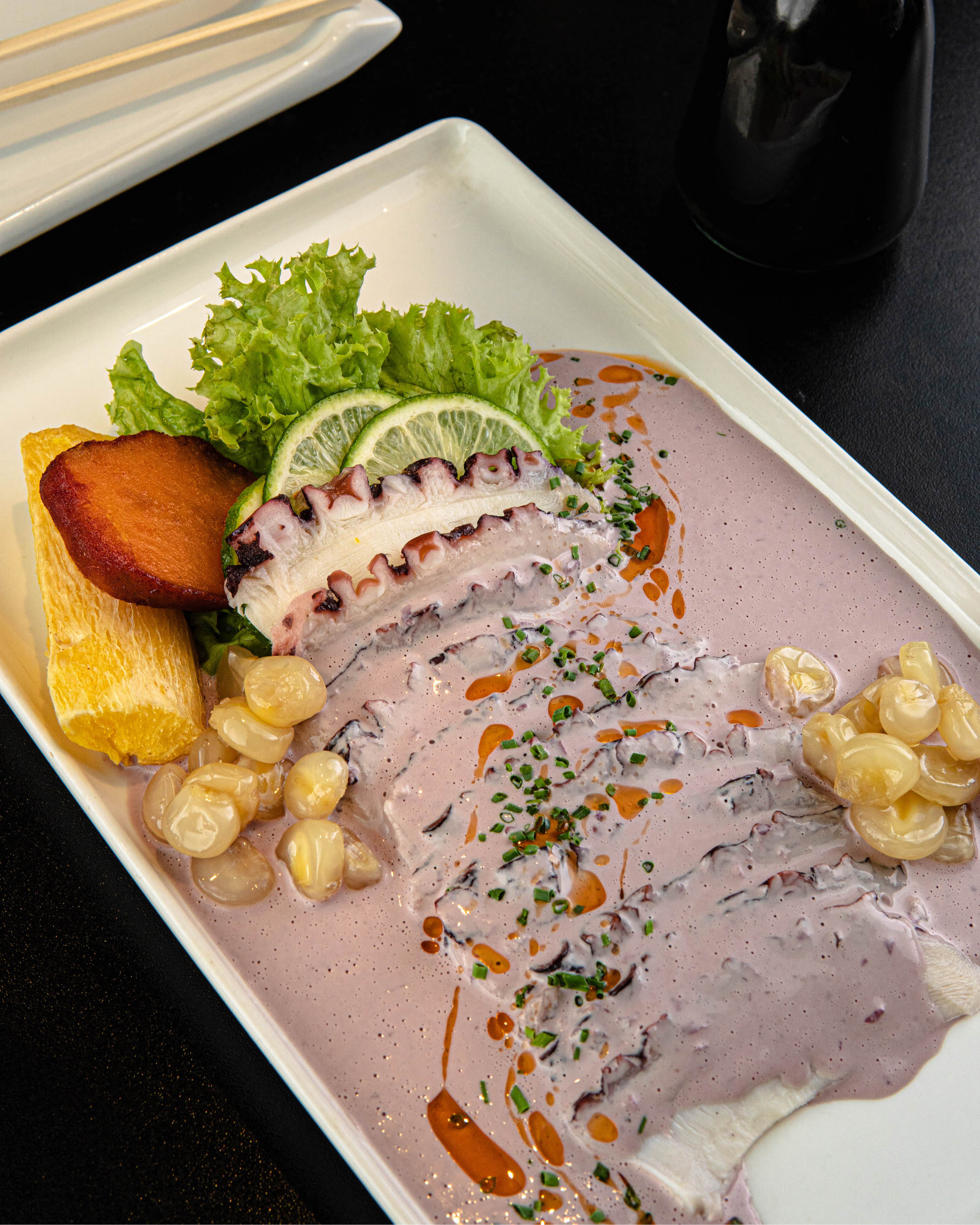 Tiradito Pulpo al Olivo