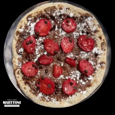 Pizza de Frutillas con Nutella