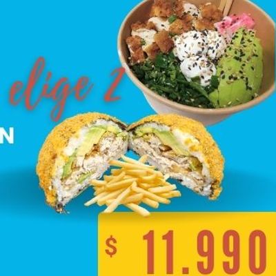 PROMO 10 - ELIGE 2 SUSHIBURGERS Ó GOHAN