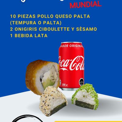 PROMO 7 - 10 POLLO QUESO PALTA+2 ONIG+LATA