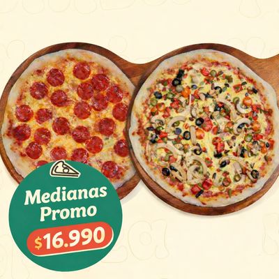 DOS PIZZAS MEDIANAS PROMO