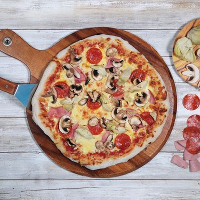 Pizza Quattro Stagioni (Mediana o Familiar)