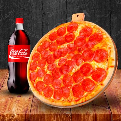 COMBO 1 - PIZZA FAMILIAR TRADICIONAL + BEBIDA 1.5LT.