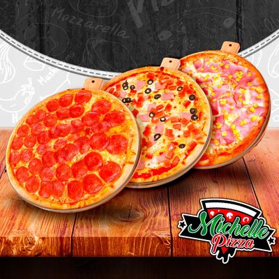 TRES PIZZAS FAMILIARES TRADICIONALES.