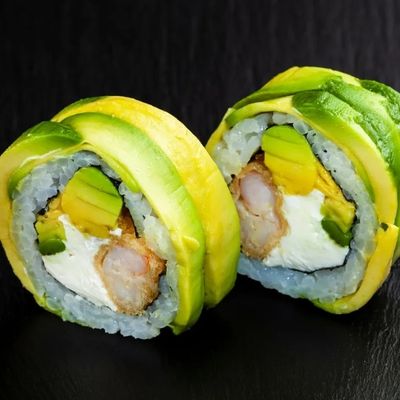 44. Pollo Teriyaki, Palta, Champiñon Furai