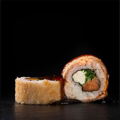 617. Salmón Furai, Queso Crema, Cebollín 