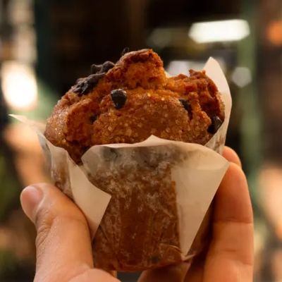 Muffin Arandano Glass. Vegan