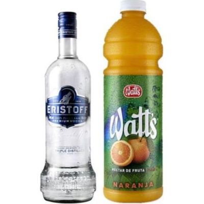 Combo Vodka Eristoff 750 Cc + Watts Naranja 1,5lt