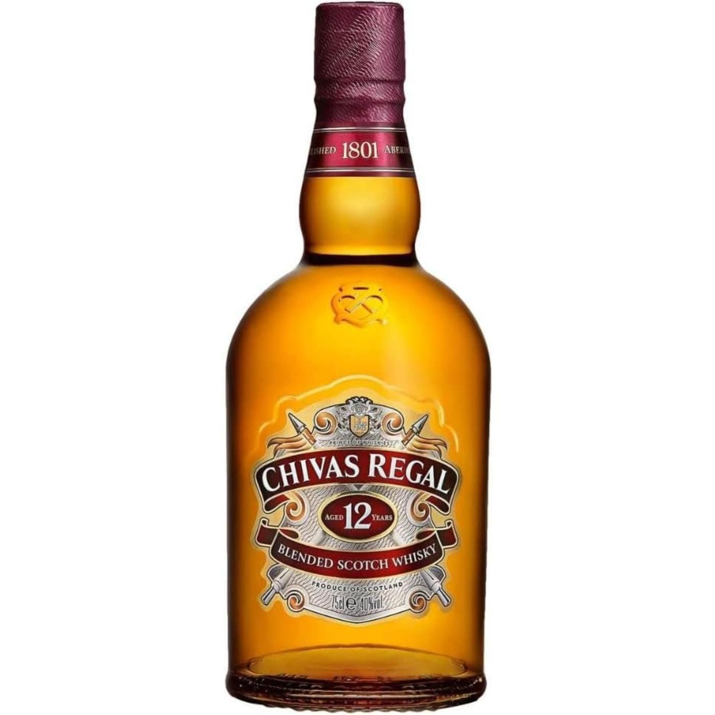 WHISKY CHIVAS REGAL 12 AÑOS BOT 750 CC