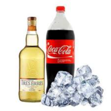 Combo Pisco Tres R 1lt + Bebida 1.5 Lt + Hielo 2kg