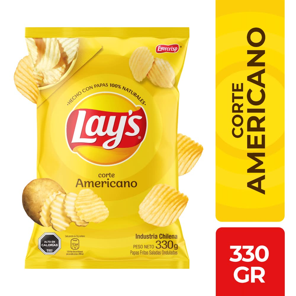 PAPAS LAYS CORTE AMERICANO 330 GR
