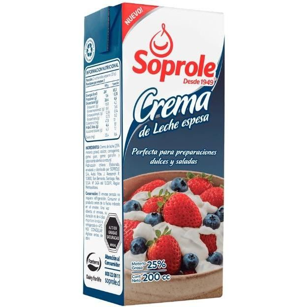 CREMA SOPROLE CAJA 200 GR