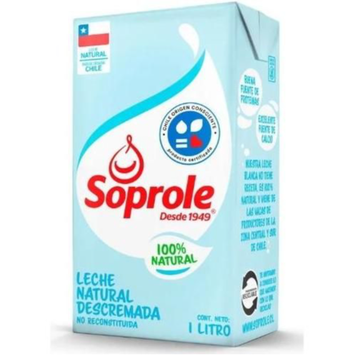 LECHE SOPROLE DESCREMADA TETRA 1000 CC