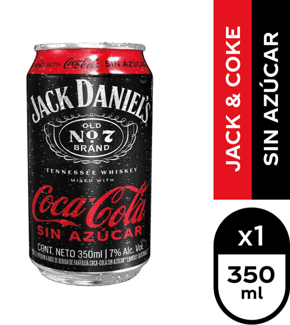 WHISKY JACK & COKE ZERO LATA 350 CC