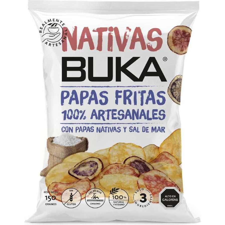 PAPAS FRITAS NATIVA SAL DE MAR BUKA 150 GR