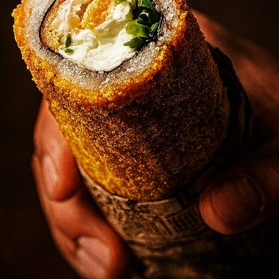 handroll pollo - queso