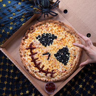 Pizza de Calavera Halloween