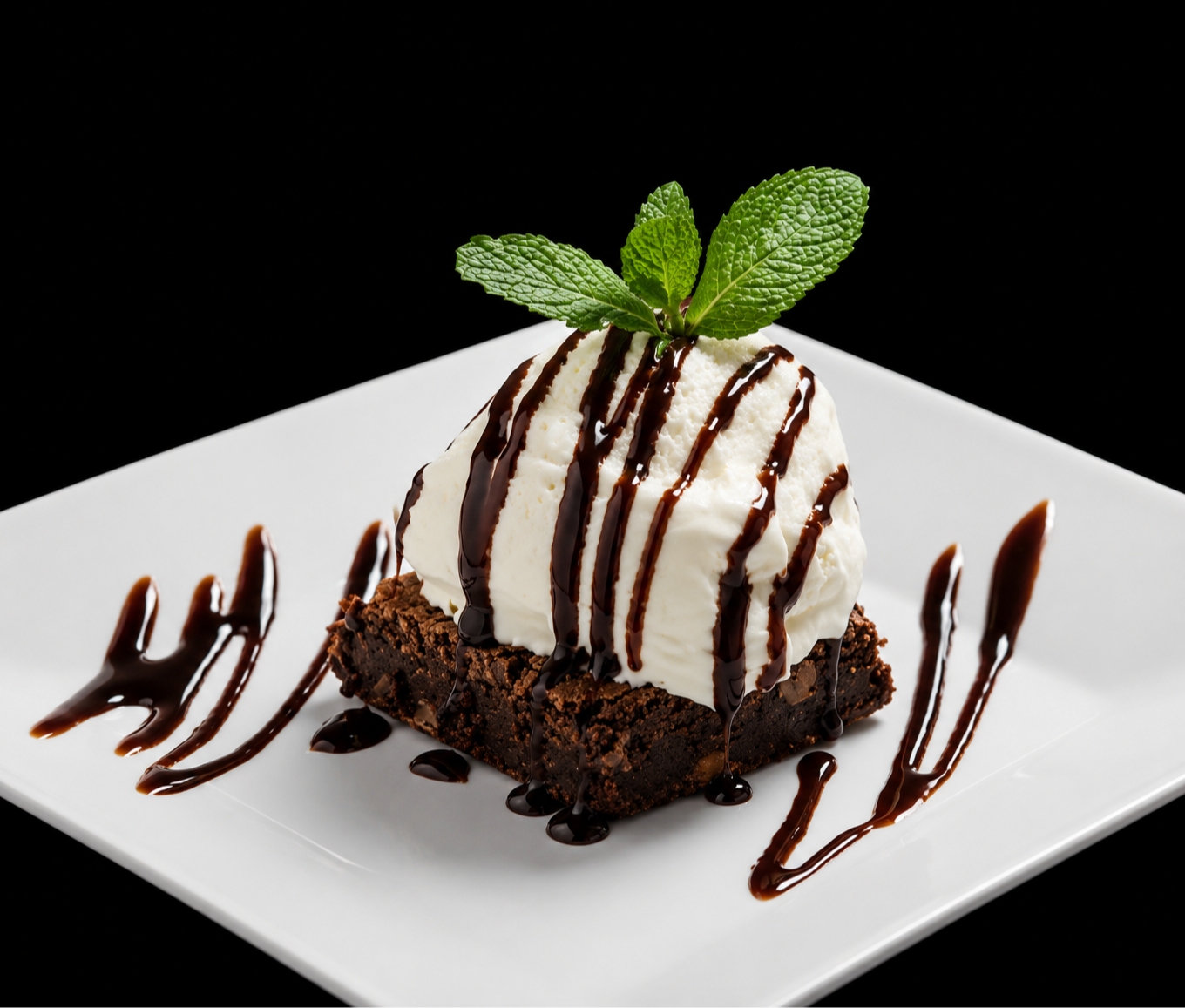 Brownie con helado