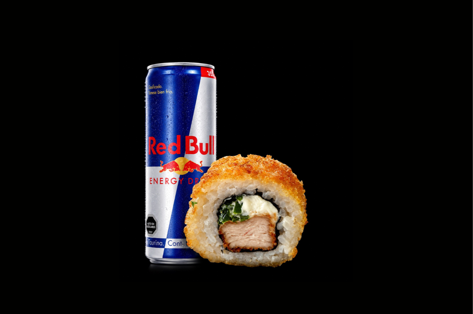 Promoción Rolls tempura + Red bull