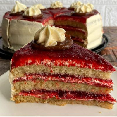 Torta Frambuesa - Manjar -  Crema