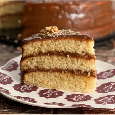 Torta Vainilla - Manjar - Nuez 