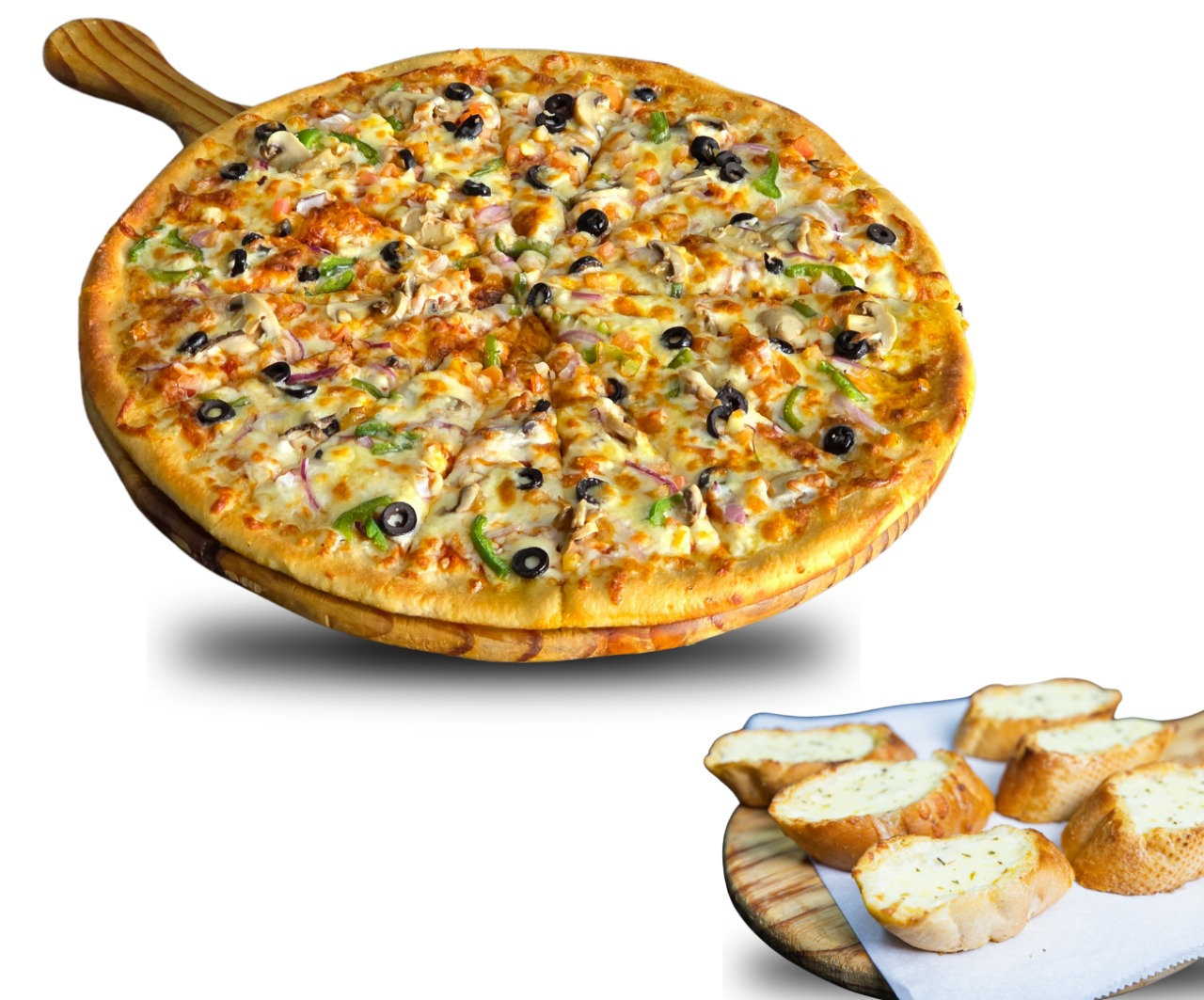 PIZZA GIGANTE + PAN DE AJO