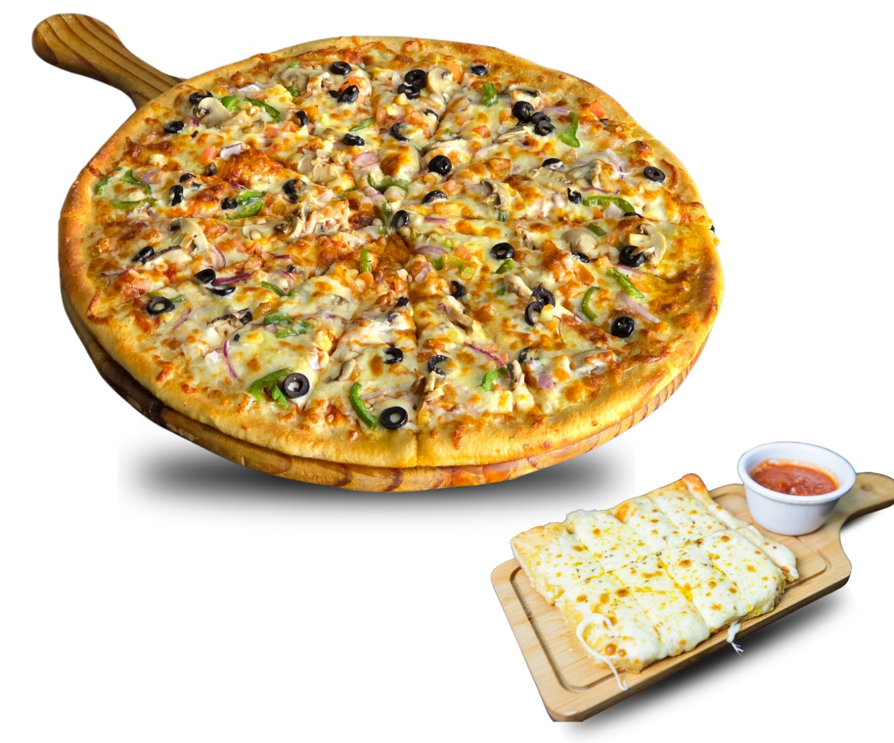 PIZZA GIGANTE + CHEESESTICKS