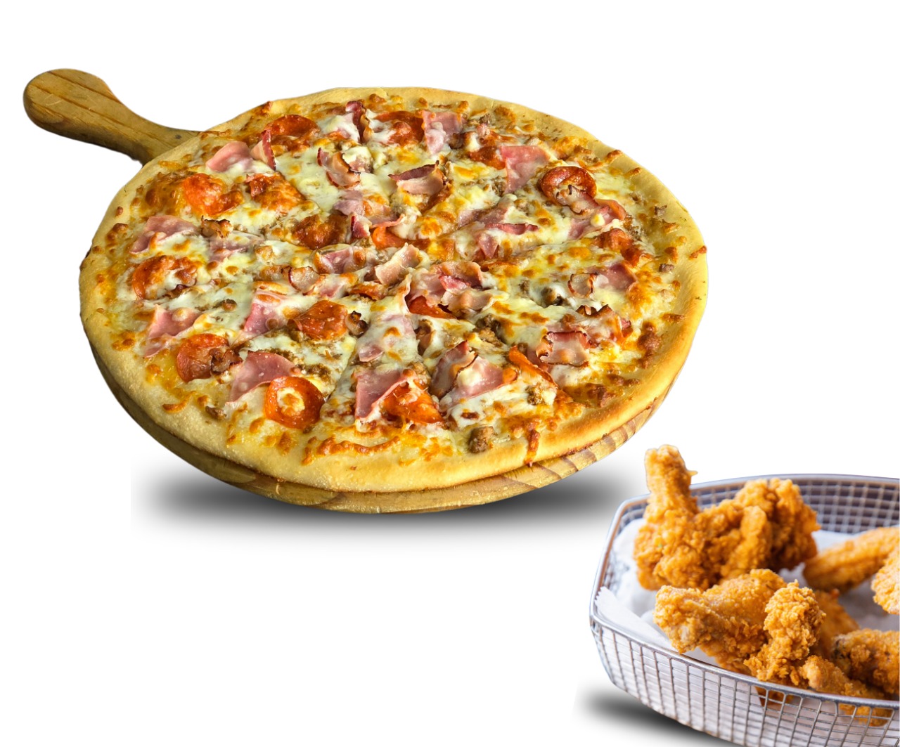 PIZZA GRANDE + 6 ALITAS