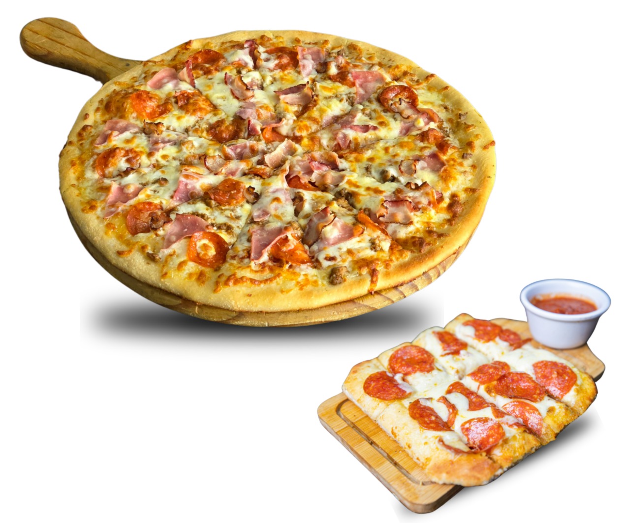 PIZZA GRANDE + PEPPERONI STICKS